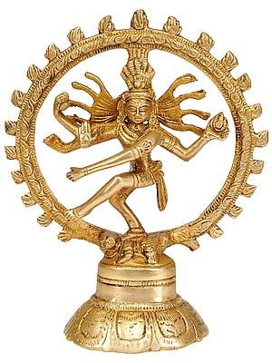 5" Nataraja (Small Statue) In Brass | Handmade | Made In India