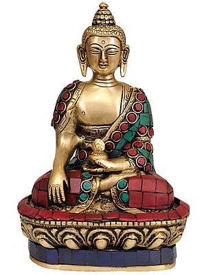 7" Lord Buddha Brass Statue in Bhumisparsha Mudra | Handmade | Made in India