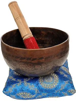 Tibetan Buddhist Singing Bowl with Cushion