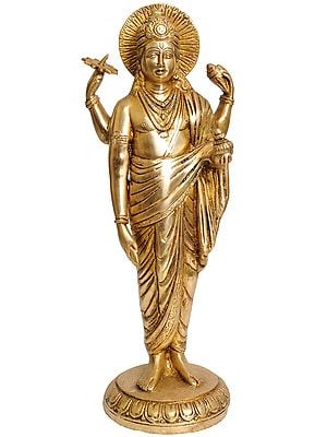 12" Dhanvantari - The Physician of Gods In Brass | Handmade | Made In India