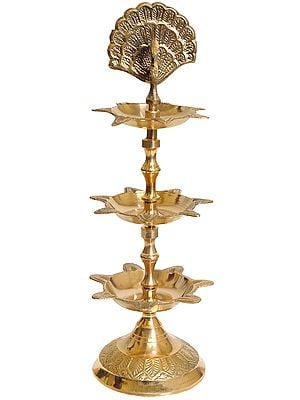 Mayura Lamp Crafted in Brass | Ritual & Pooja Items