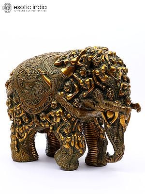 An Elephant Made with Ladies Figures