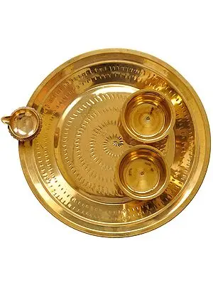 Puja Thali with Diya