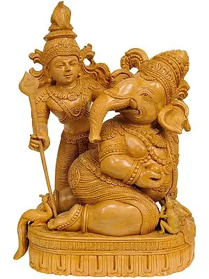 Bala Ganesha with His Brother Karttikeya