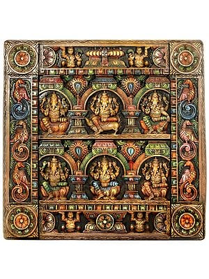 Six Ganesha Panel
