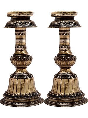 Pair of Tibetan Buddhist Butter Lamps - Made in Nepal
