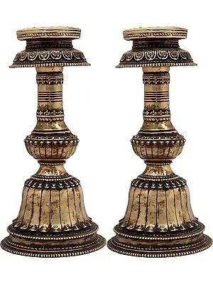 Pair of Tibetan Buddhist Butter Lamps - Made in Nepal