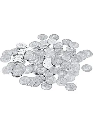 Set of 108 Coins of Goddess Lakshmi with Lakshmi Kubera on Reverse (Two Sided Coin)