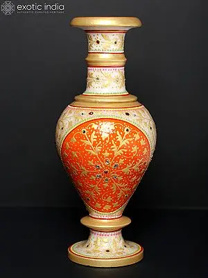 12" Designer Flower Pot in Marble