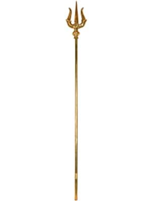 36" Trident with Sacred Symbols In Brass | Handmade | Made In India