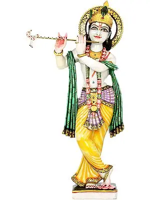 Large Size Lord Krishna Playing on Flute