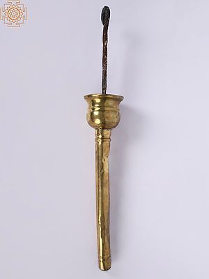 15" Torch for Temples in Brass | Handmade | Made in India