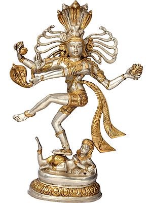 17" Lord Shiva as Nataraja Brass Sculpture | Handmade | Made in India