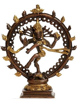 6" The Splendour of Nataraja Statue in Brass | Handmade | Made in India
