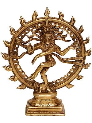 6" The Splendour of Nataraja Statue in Brass | Handmade | Made in India