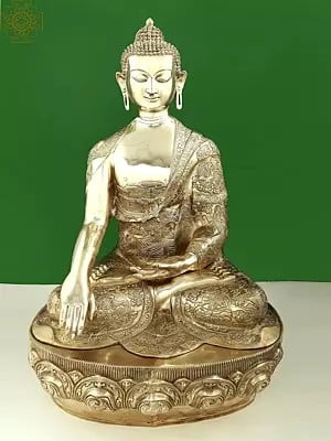 33" Superfine Large Buddha with the Life Story of Buddha Carved on the Robe