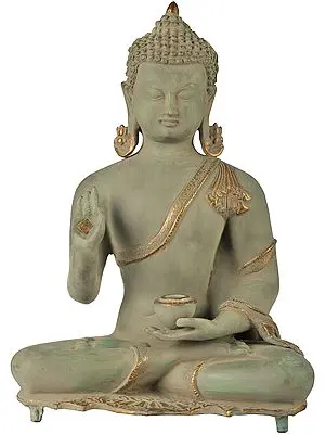 15" Lord Buddha Preaching His Dharma - Tibetan Buddhist In Brass | Handmade | Made In India