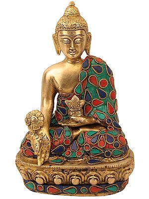 8" Lord Buddha in Bhumisparsha Mudra In Brass | Handmade | Made In India