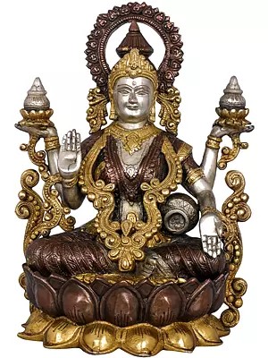 Kamalasana Goddess Lakshmi In Brass | Handmade | Made In India