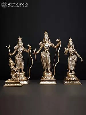 24" Rama Darbar (Ramar Set) | Madhuchista Vidhana (Lost-Wax) | Panchaloha Bronze from Swamimalai