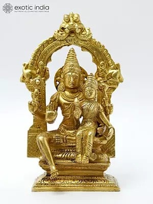 7" Lord Vishnu and Goddess Lakshmi Brass Statue | Handmade | Made in India