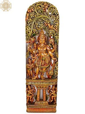Trilokapati Vishnu Adored by Garuda