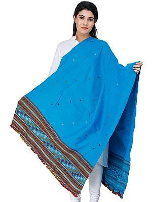 Shawl from Kutch with Embroidered Border and Mirrors