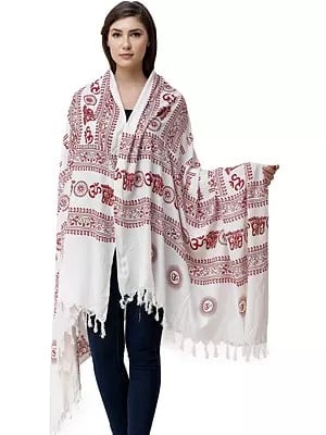 Printed Om Namah Shivai Prayer Shawl