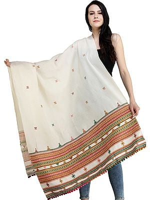 Shawl from Kutch with Multicolor Thread Weave