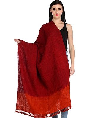 Double-Shaded Tie-Dye Shawl from Kutch