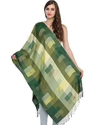 Reversible Pure Silk Stole with Woven Checks