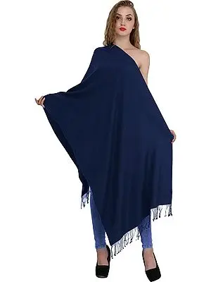 Plain Cashmere Silk Stole from Nepal