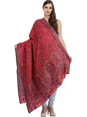 Sharon-Rose Kani Jamawar Shawl from Amritsar with Floral Weave and Paisleys