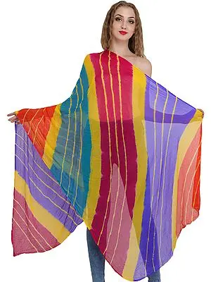 Chiffon Dupatta from Jodhpur with Tie-dye Print