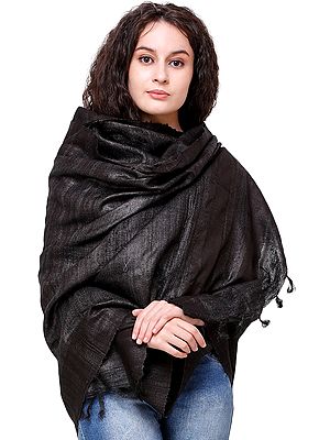 Plain Kosa Handloom Shawl from Jharkhand