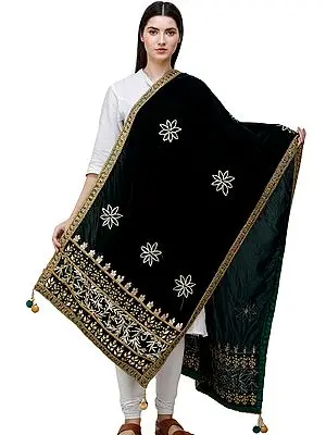 Dupatta from Amritsar  Embellished with Gota Patches on Border and Mirrors