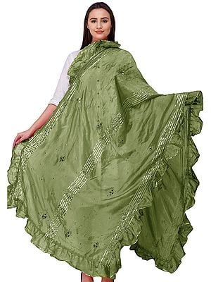Dupatta from Amritsar with Gota Patches and Frill Border