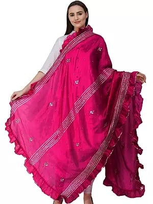 Dupatta from Amritsar with Gota Patches and Frill Border