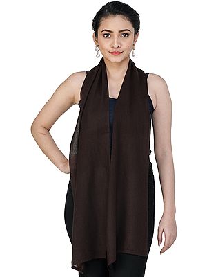 Plain Pure Cashmere Woven Scarf from Nepal