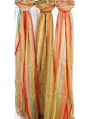Lot of Three Stoles with Multi-Color Stripes