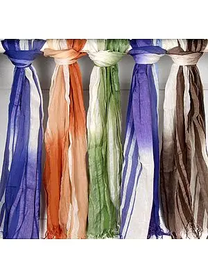 Lot of Five Shaded Scarves