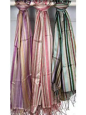Lot of Three Stoles with Veritcal Stripes
