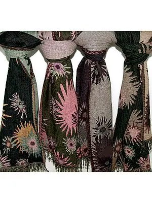 Lot of Three Jamawar Stoles