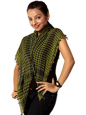 Green and Black Arafat Scarf