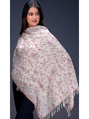 Ivory Stole with Creeper Weave