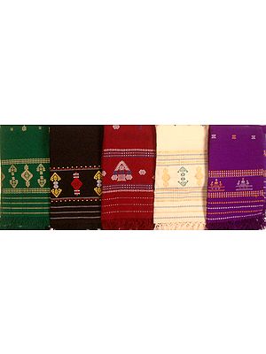 Lot of Five Assamese Shawls