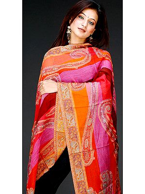 Multi-Colored Jamawar Stole