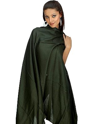 Plain Dark Green Shawl