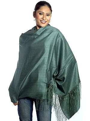 Plain Fern-Green Shawl