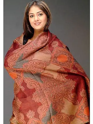 Polychrome Jamawar Shawl
